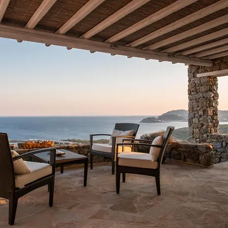 Elegant Seaside Villa, Great Views, Infinity Pool, Lia, Mykonos Villa Kalafati