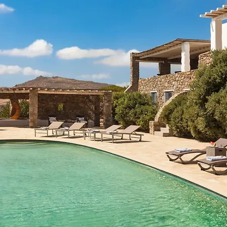 Elegant Seaside Villa, Great Views, Infinity Pool, Lia, Mykonos Kalafatis