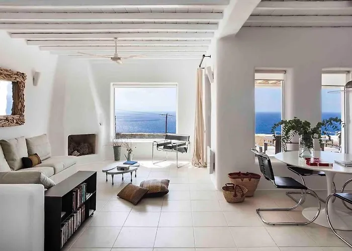 Villa Elegant Seaside Villa, Great Views, Infinity Pool, Lia, Mykonos Kalafatis