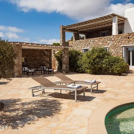 Elegant Seaside Villa, Great Views, Infinity Pool, Lia, Mykonos ヴィラ