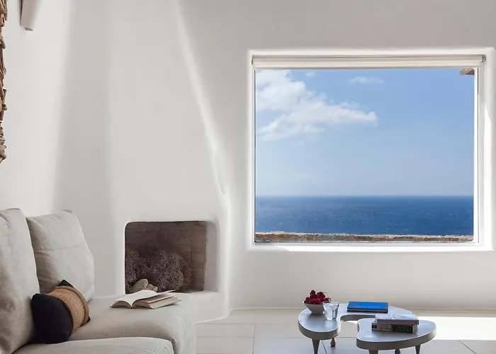 فيلة Elegant Seaside Villa, Great Views, Infinity Pool, Lia, Mykonos *