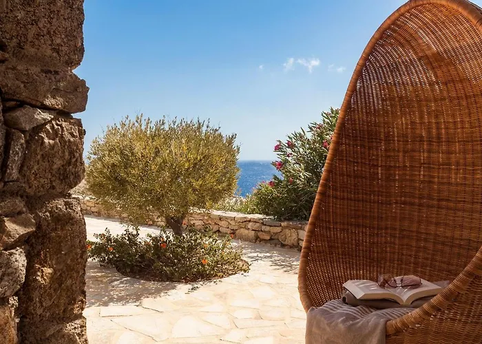 فيلة Elegant Seaside Villa, Great Views, Infinity Pool, Lia, Mykonos *