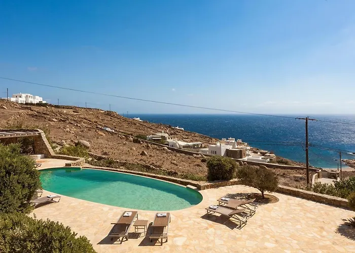 Elegant Seaside Villa, Great Views, Infinity Pool, Lia, Mykonos كالافاتيس