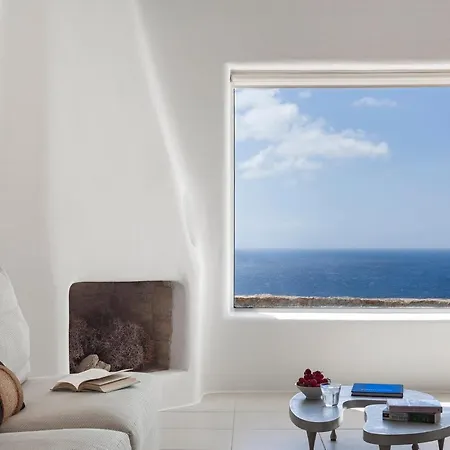 빌라 Elegant Seaside Villa, Great Views, Infinity Pool, Lia, Mykonos *